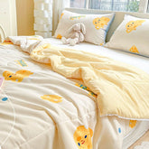Cartoon Cheese Print Blanket for Summer
